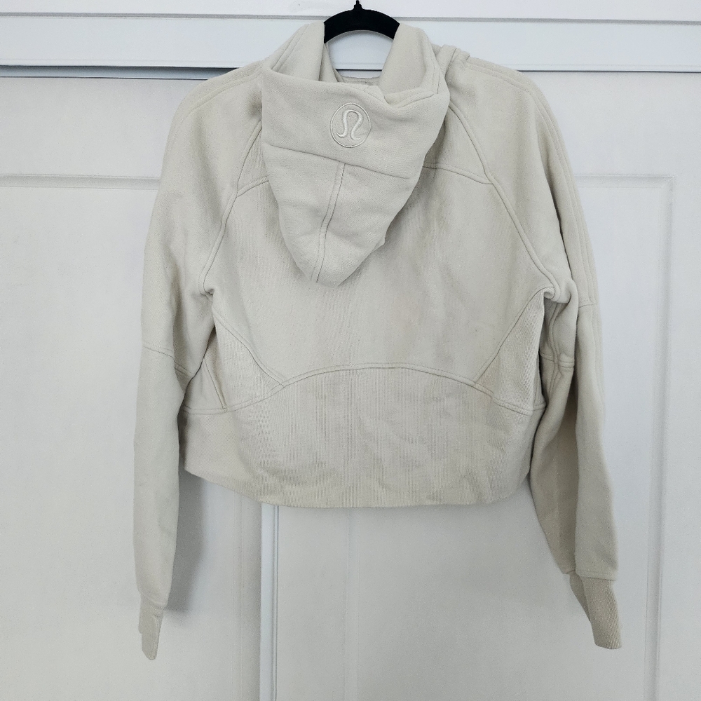 Lululemon oversized cropped scuba hoodie in bone, Size M/L - Picture 3 of 4